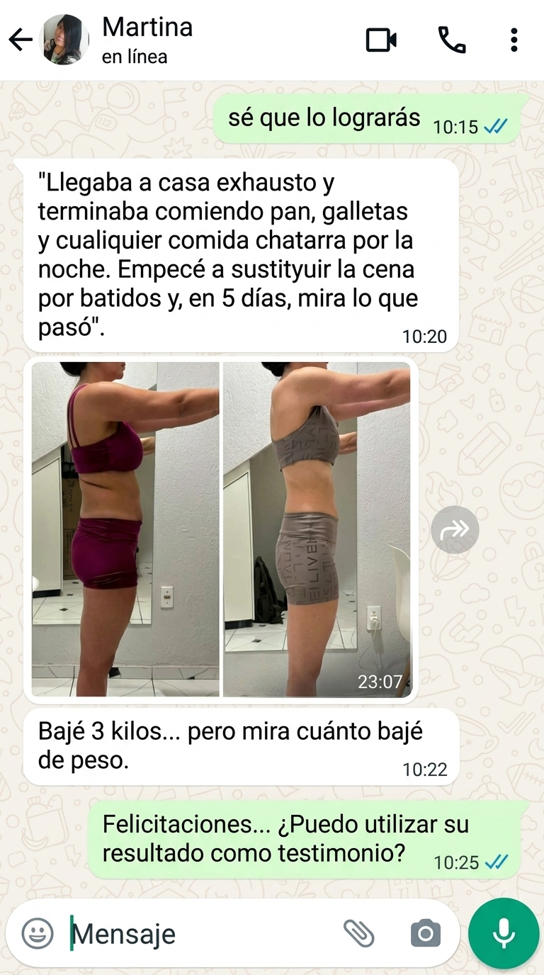Testimonio real de cliente 3 vía WhatsApp